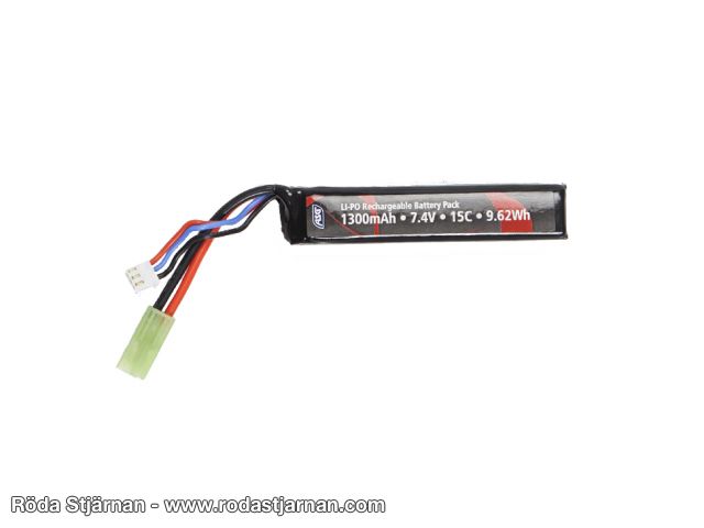 ASG LiPo 7.4V 1300mAh 15C Stock Tube