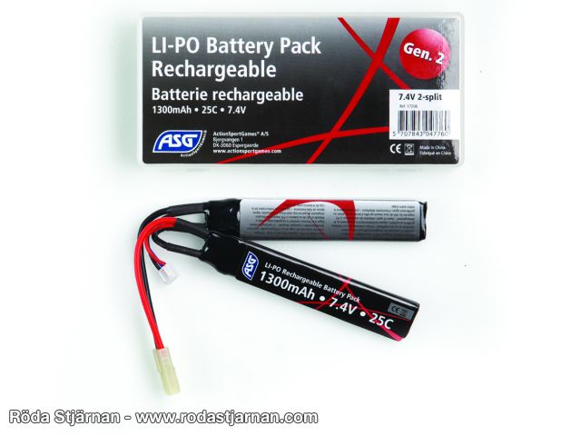 ASG LiPo 7.4V 1300mAh 25C Nunchuck Gen. 2