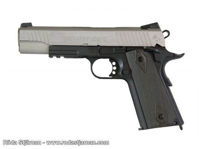 Colt 1911 Rail Gun Stainless Dual Tone CO2