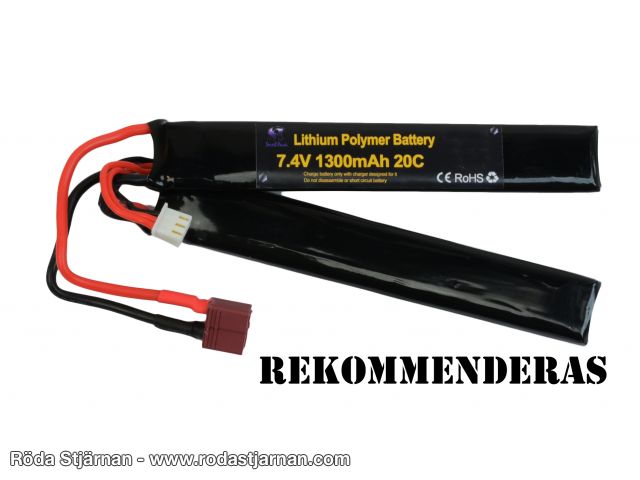 SP LiPo 7.4V 1300mAh 20C Nunchuck DEAN