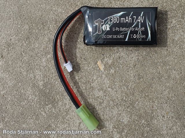 TOR LiPo 7.4V 1300mAh 25/50C PEQ