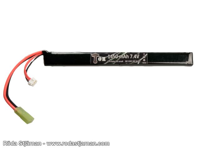 TOR LiPo 7.4V 1450 mAh 20/40C AK Stick Type