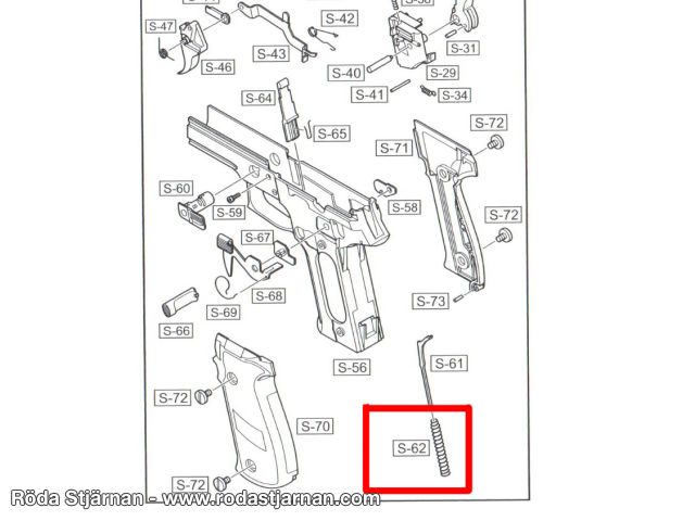 WE F226 Fjäder Handtagsspärr