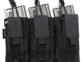 101INC Open Top Triple M4 and pistol magazine Black