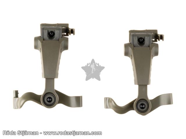 Earmor M16 ARC rail adapter kit green hearing protection