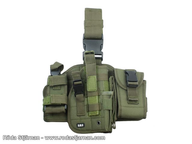 Pistol leg holster MOLLE Right Green holsters