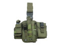 Pistol leg holster MOLLE Right Green holsters