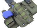 Pistol leg holster MOLLE Right Green holsters