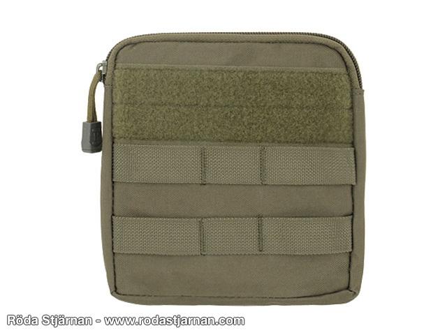 Thin multipurpose pouch with zipper ranger green pouches