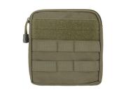 Thin multipurpose pouch with zipper ranger green