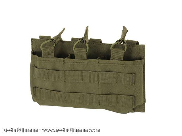 Triple Open top 7.62 Green pouches