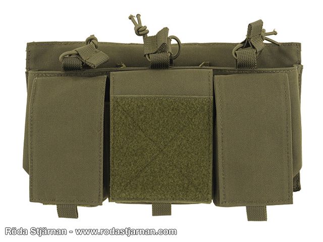 Triple Open top 7.62 with multipurpose pouch Green pouches