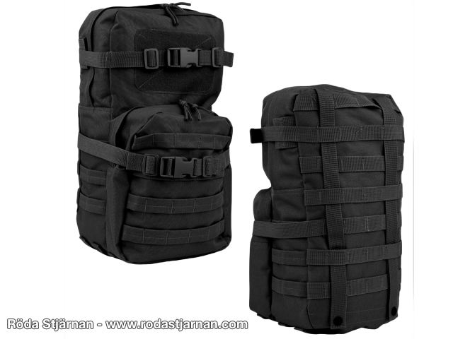 101 INC Modular Assault Pack Svart fickor