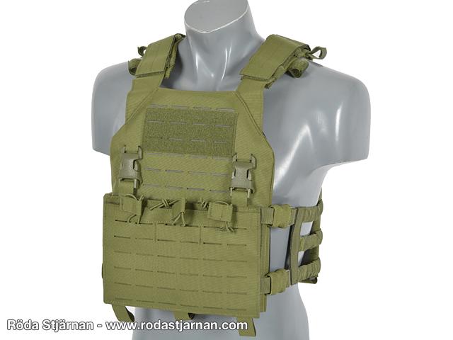 Laserskuren Buckle Up plate carrier olivgrön stridsvästar