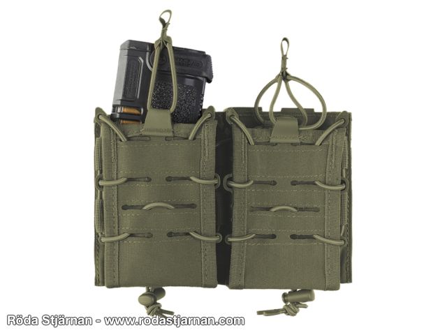 Mil-Tec OD Open Top Flex dubbel magasinficka M4/AK fickor