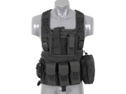 Chest rig med sammenleggbar brystplate Svart