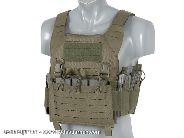 Recon laser-cut plate carrier med buckle up for AR15/AK – ranger green taktiske vester
