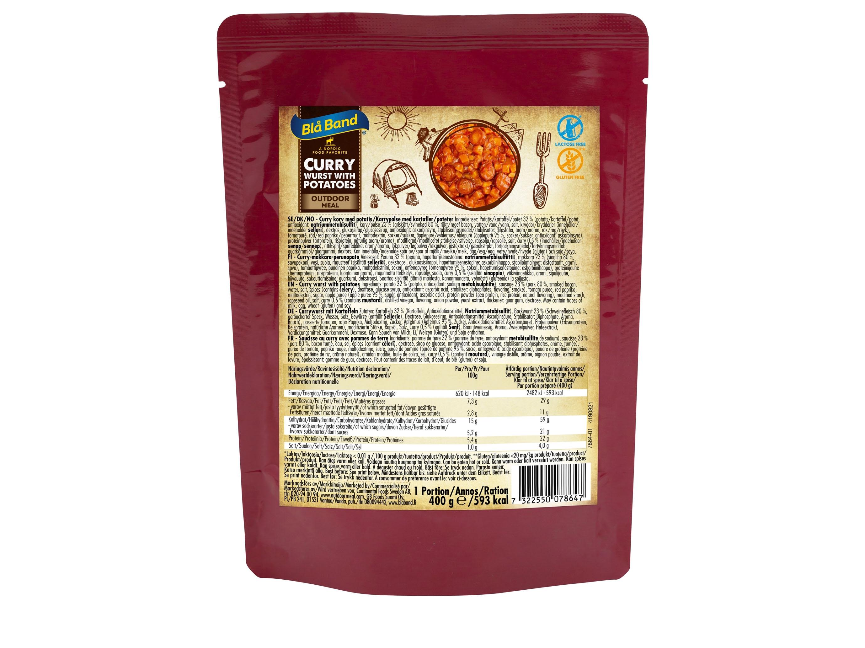 Product Image for Blå Band Currykorv med potatis