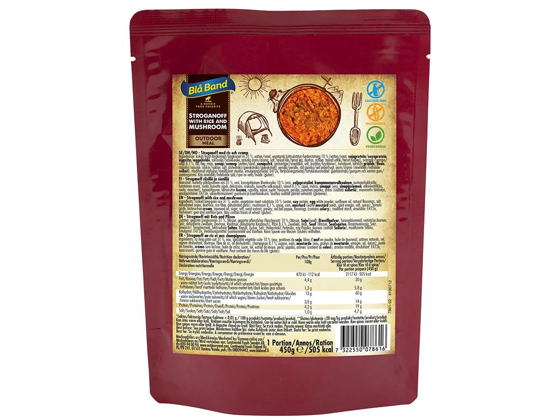 Product Image for Blå Band Stroganoff med ris och svamp MRE