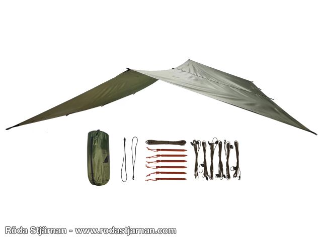 Bushmen EASY Tarp 4×3m grön presenningar och vindskydd