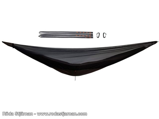 Bushmen Vagabond hammock med myggnät mörkgrön hammock och hängmatta