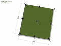 DD Tarp 2x2 Olive green presenningar och vindskydd