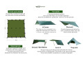 DD Tarp 3x3 Forest Green – vattentät tarp för friluftsliv presenningar och vindskydd