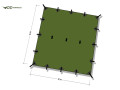DD Tarp 3x3 Forest Green – vattentät tarp för friluftsliv presenningar och vindskydd