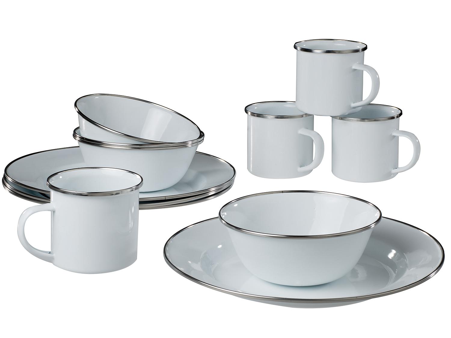Product Image for Emalj Servis Vit Rostfri Kant