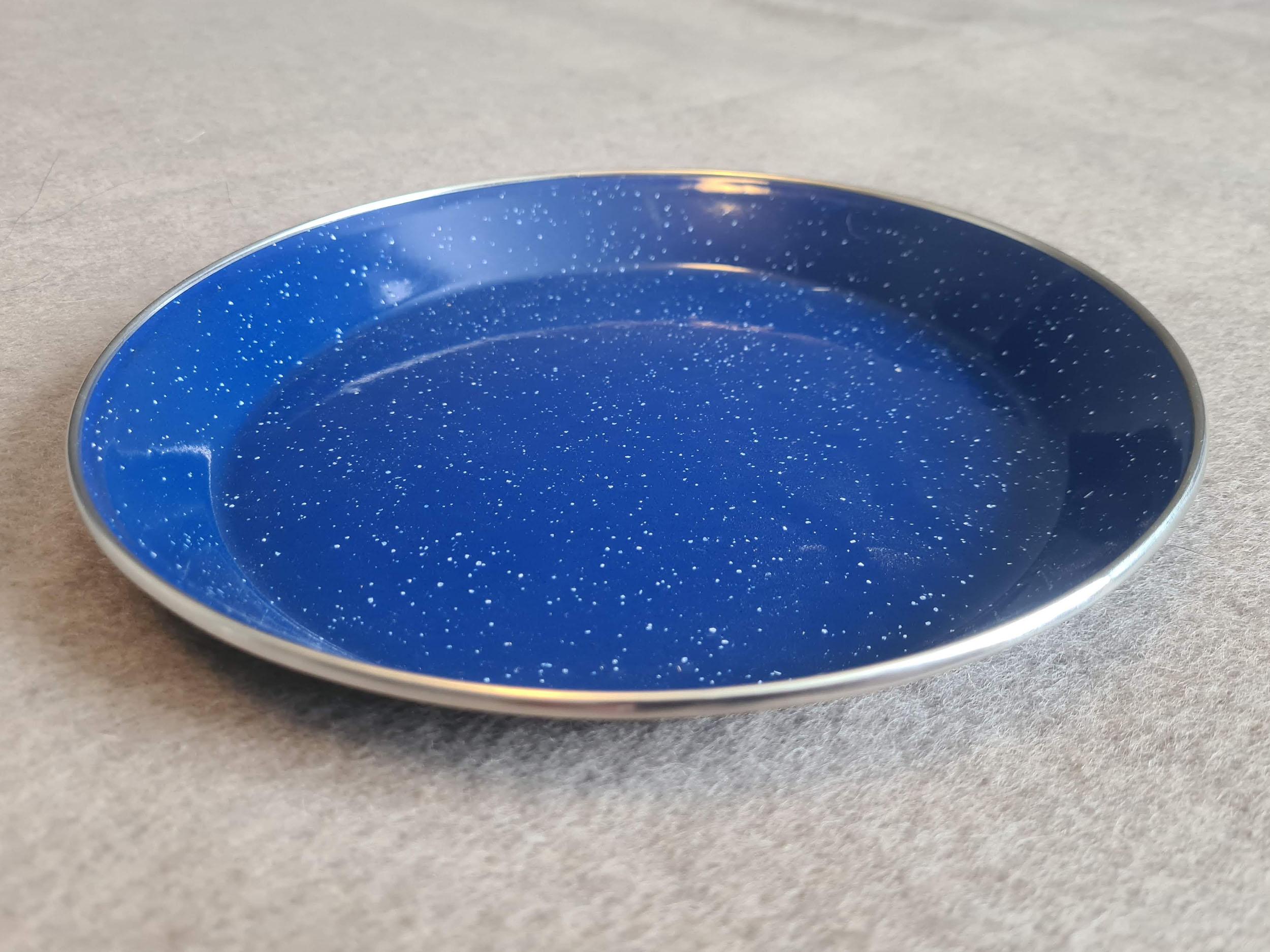 Product Image for Emaljtallrik Blå Rostfri kant