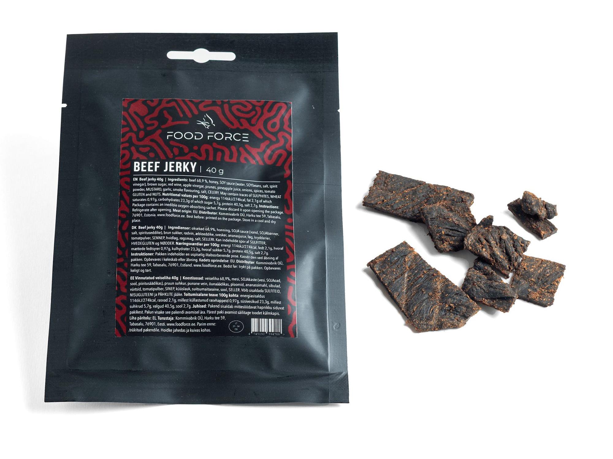 Product Image for Food Force beef jerky torkat nötkött 40 g