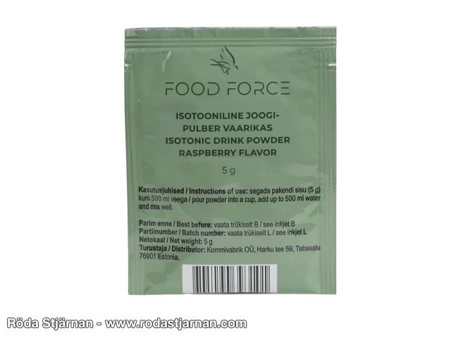 Food Force Isotoniskt dryckpulver hallonsmak friluftsmat och snacks