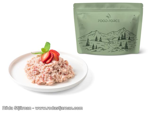 Food Force Risgröt med jordgubbar frystorkad 100 g friluftsmat och snacks