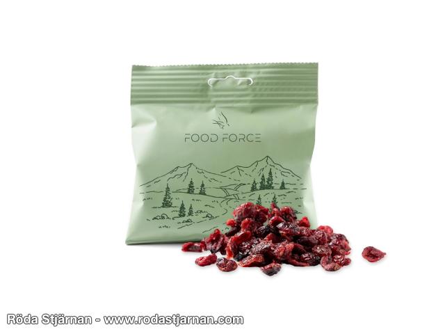 Food Force torkade tranbär 50 g friluftsmat och snacks