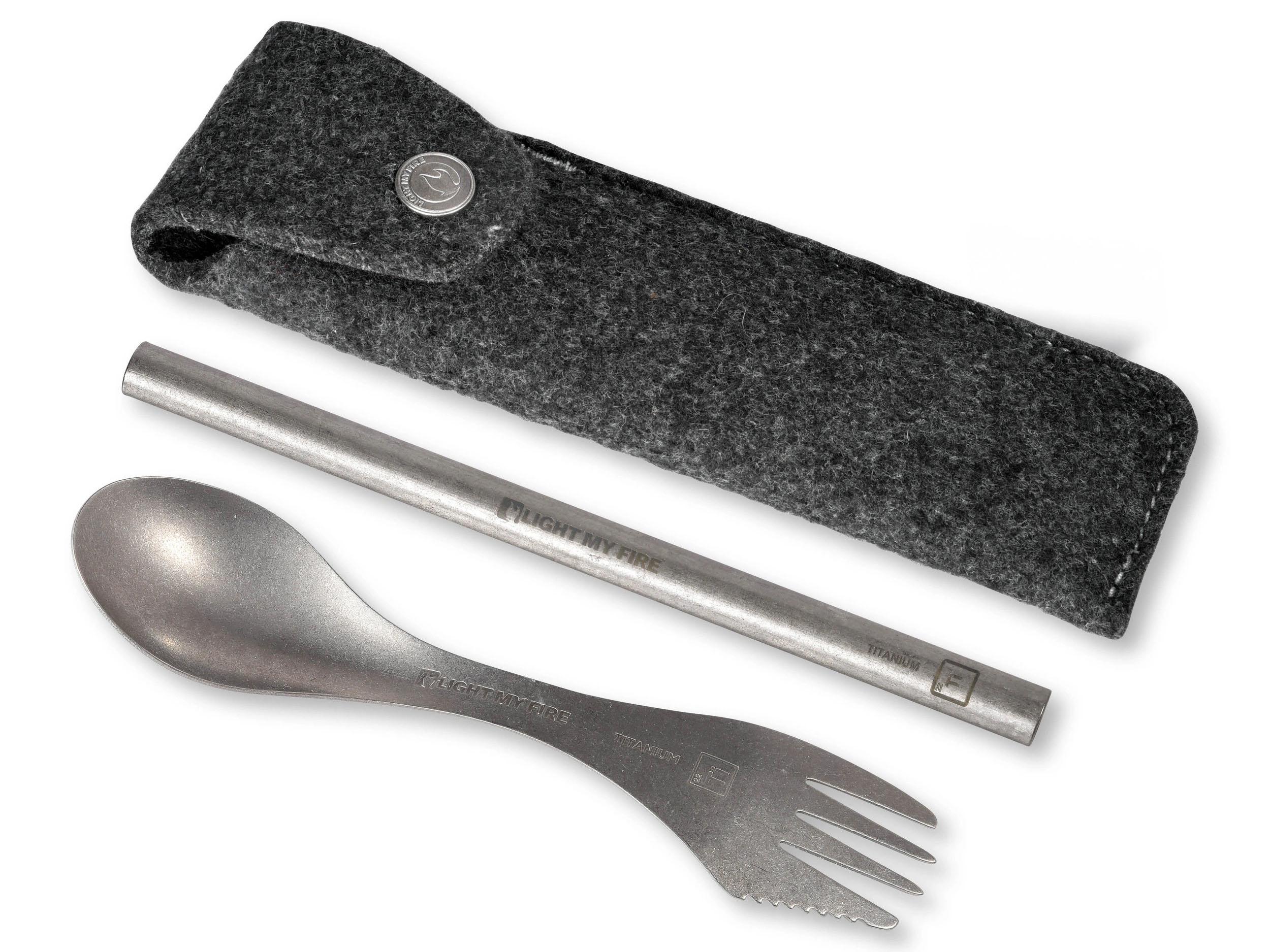 Product Image for Light My Fire Swedish Spork ́n Straw Kit Titanium
