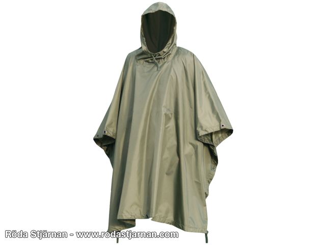 Mil-tec vattentät poncho/knäppetält poncho och knäppetält
