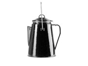 Perkulator för kaffe i svart emalj