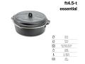 Petromax Dutch Oven Essential ft4.5 gjutjärnsgryta kokkärl och kaffepannor