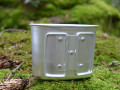 US vattenflaska aluminium med canteen cup Svart