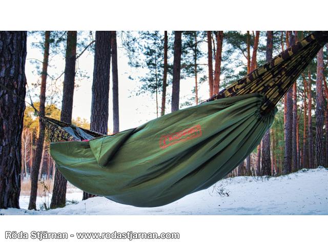 Bushmen EASY Underquilt 2,2 m grønn/scarlet hengekøye