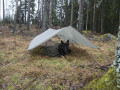 MFH Tarp Ultralett 3X5m Flecktarn tarps og vindbeskyttelse