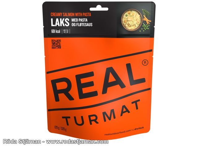 REAL Turmat laks med pasta og fløtesaus - frysetørket mat turmat