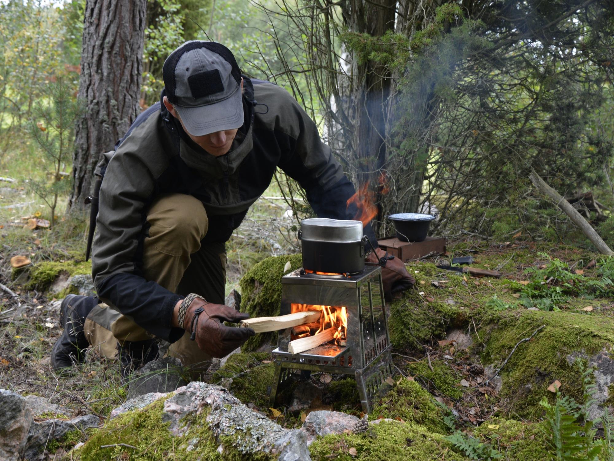 Product Image for Sammenleggbar vedovn Rustfritt stål