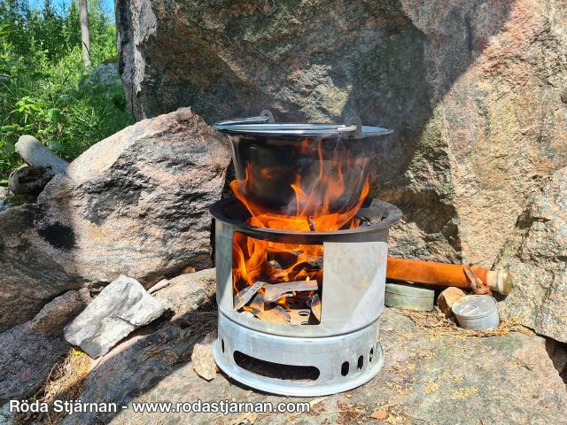 Stor wood stove turkjøkken