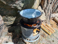 Stor wood stove turkjøkken