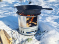 Stor wood stove turkjøkken