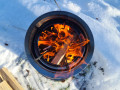 Stor wood stove turkjøkken