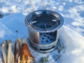 Stor wood stove turkjøkken