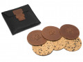 BeaverCraft Coasters Leather with pouch 6pcs