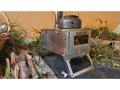 Bushmen Fastfold S2W titanium tent stove with two windows tent stoves